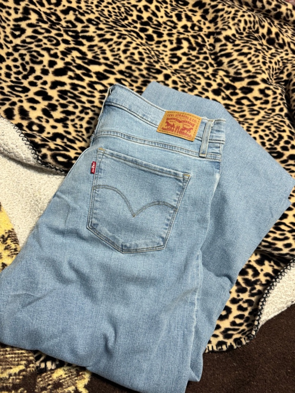 Levi's Light Blue Flare Wide-Leg Jeans